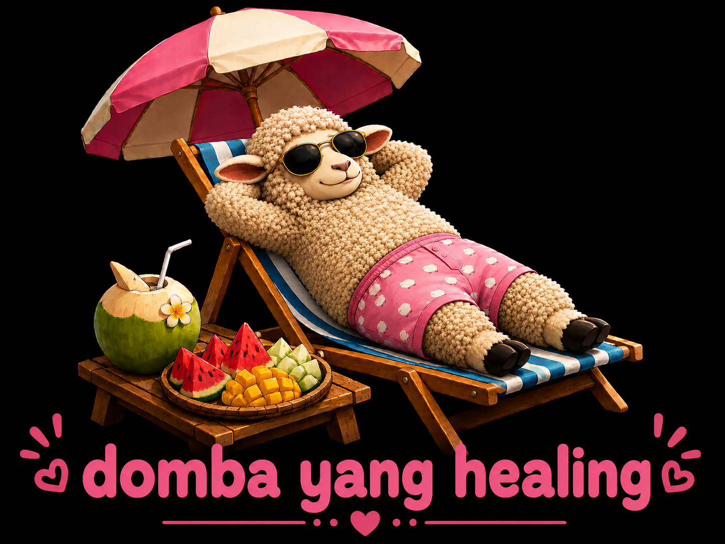 Desain Kaos Domba yang Healing
